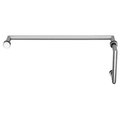 CRL MT6X18CH Polished Chrome MT Series Combination 6" Pull Handle 18" Towel Bar