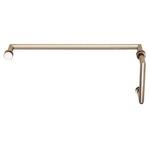 CRL MT8X18PN Polished Nickel MT Series Combination 8" Pull Handle 18" Towel Bar