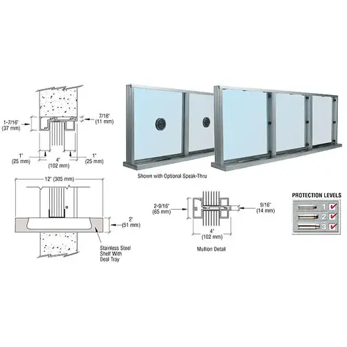 Satin Anodized Aluminum Narrow Inset Frame Multi-Lite Special Window