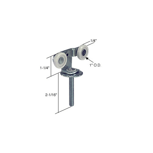 1" Tandem Nylon Wardrobe Roller-Like