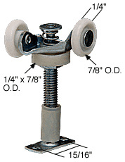 CRL 7/8" Bi-Fold Door Top Guide Wheel - Replacement For Kenna Frame Wardrobe Doors