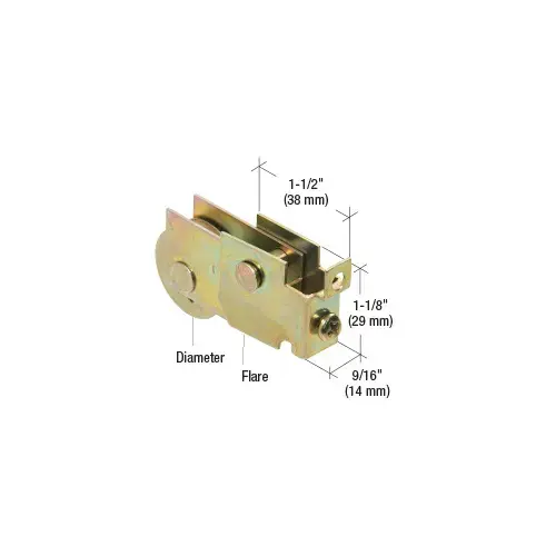 CRL N6624 1-1/8" Steel Ball Bearing Mirror Door Roller with 9/16" Wide Housing for Crest and Manufacturers Mirror Door