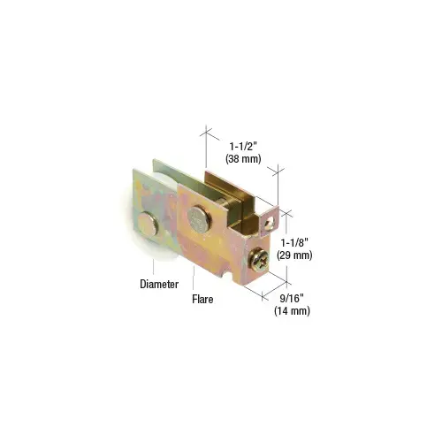 CRL N6625 1-1/4" Nylon Ball Bearing Sliding Mirror Door Roller with 9/16" Wide Housing for Crest and Manufacturers Mirror Door