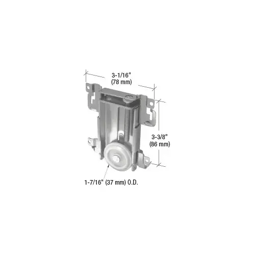 CRL N6790 1-7/16" Nylon Mirror Wardrobe Door Bottom Roller