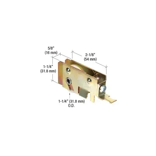 CRL N6965 1-1/4" Nylon Wheel Mirror Door Roller Assembly for Bay King Doors