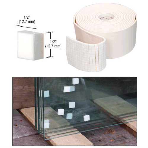 1/2" Non-Adhesive Foam Shipping Pads - Bulk White