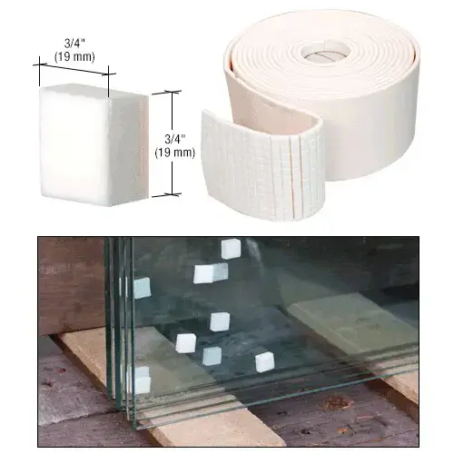 3/4" Non-Adhesive Foam Shipping Pads - Bulk White