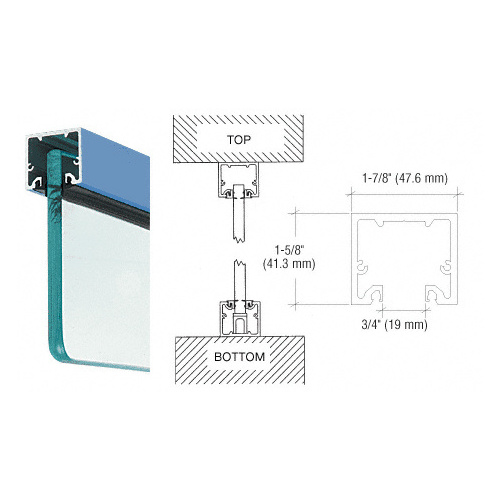 Powder Coated Custom Painted Wide U-Channel with Top Load Roll-In Glazing Gasket for 3/8" and 1/2" Glass - Custom Length