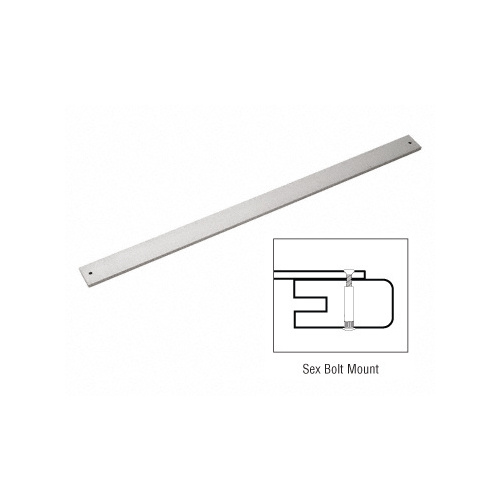 36" Satin Aluminum Extruded Aluminum Door Bumper Bars