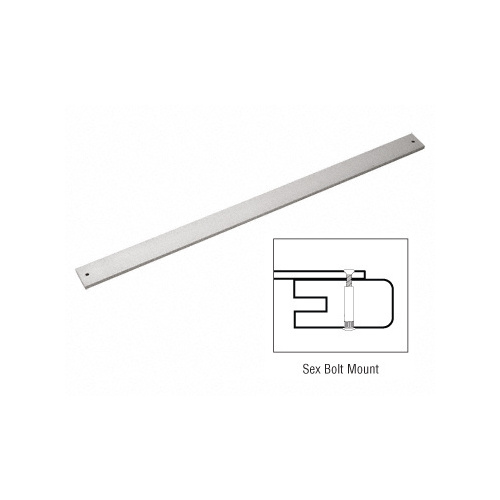 42" Satin Aluminum Extruded Aluminum Door Bumper Bars