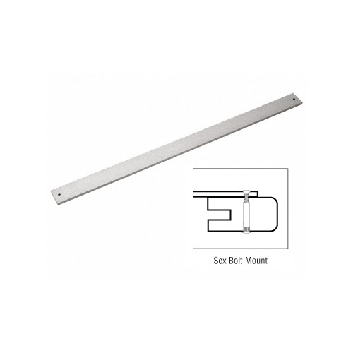 48" Satin Aluminum Extruded Aluminum Door Bumper Bars