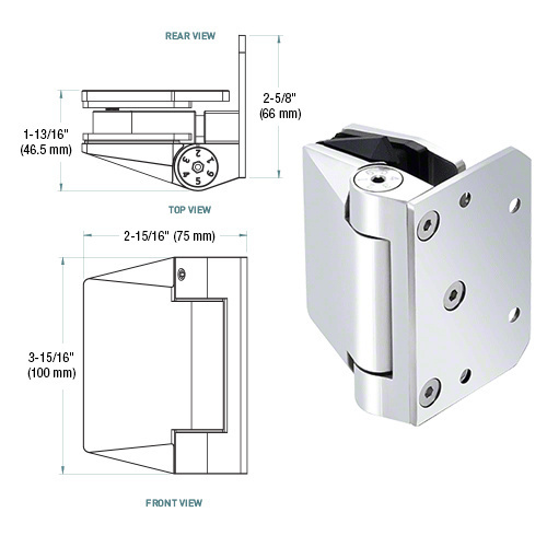 CRL P0L037120PS Polished Stainless Wall Mount Polaris 120 Series Soft