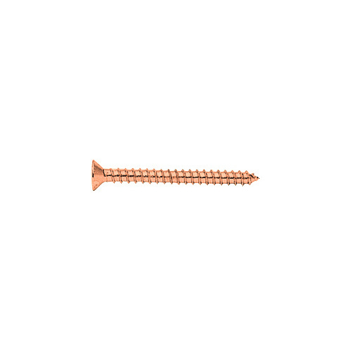 CRL P102BC0 Brushed Copper 10 x 2" Wall Mounting Flat Head Phillips Sheet Metal Screws - pack of 10