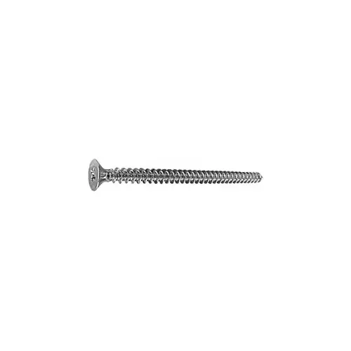 Chrome 10 x 3" Wall Mounting Flat Head Phillips Sheet Metal Screws - pack of 10