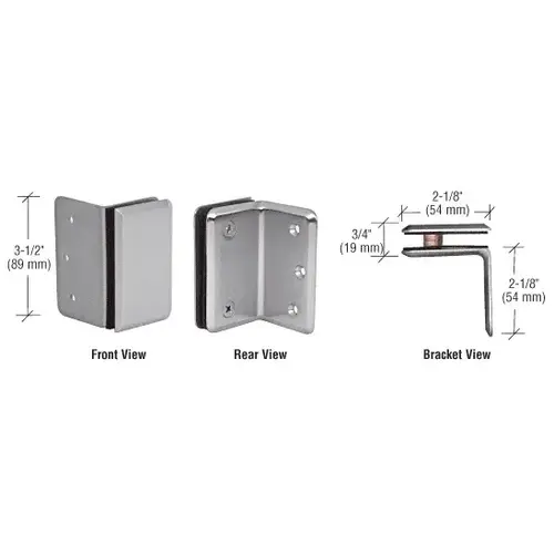 Brushed Satin Chrome Pinnacle and Prima Series Wall Mount Bracket