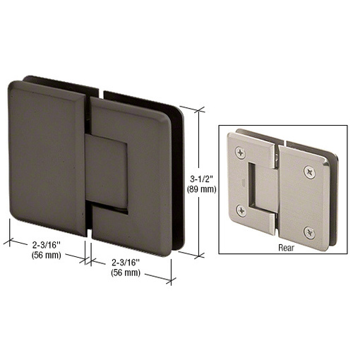 Oil Rubbed Bronze Pinnacle 580 Series 5 Degree Glass-To-Glass Hinge