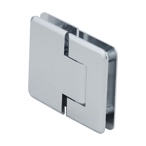 Polished Chrome Pinnacle 380 Series Adjustable 180 Degree Glass-to-Glass Hinge