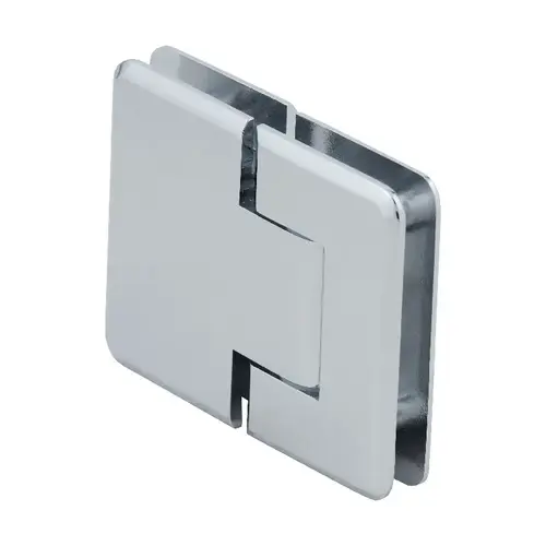 Polished Chrome Pinnacle 380 Series Adjustable 180 Degree Glass-to-Glass Hinge