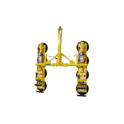 CRL P2HV110445DC Wood's Powr-Grip DC Model P2 Two Channel 4-1/2' Spread Vacuum Lifting Frame for Rough Material - 1200 Pound Capacity