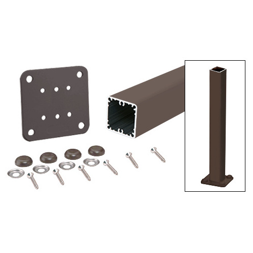 CRL P42KBRZ Matte Bronze 200, 300, 350, and 400 Series 42" Surface Mount Post Kit