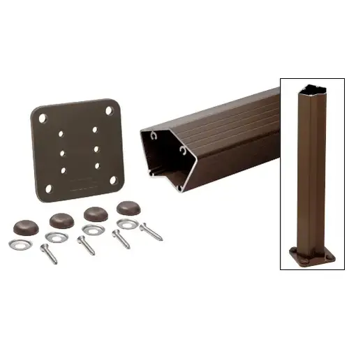 Matte Bronze 200, 300, 350, and 400 Series 48" Long 135 Degree Surface Mount Post Kit