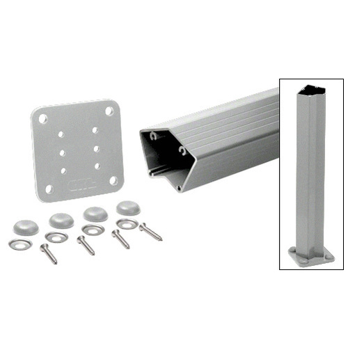 Metallic Silver 200, 300, 350, and 400 Series 48" Long 135 Degree Surface Mount Post Kit