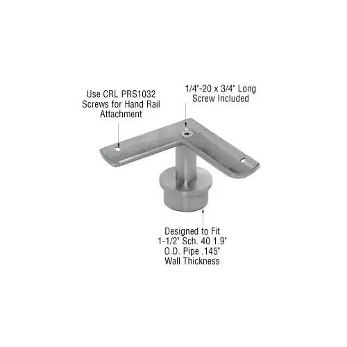 Polished Stainless 1.9" Round Post P-Series 90 Degree Fixed Standoff Saddle