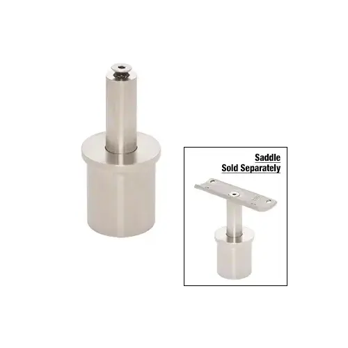 316 Brushed Stainless 1.9" Round Post Vertically Adjustable Post Cap for Saddles