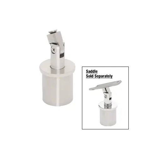 316 Brushed Stainless 1.9" Round Post Vertically / Swivel Head Adjustable Post Cap for Saddles