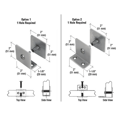 CRL PB001BS Brushed Stainless Bullet Resistant Protective Barrier System U-Clamp