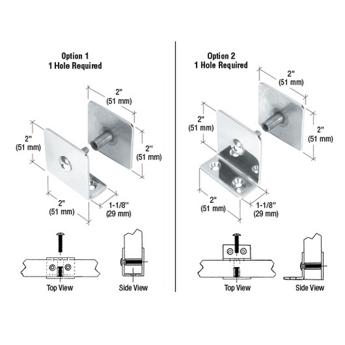 CRL PB001PS Polished Stainless Bullet Resistant Protective Barrier System U-Clamp