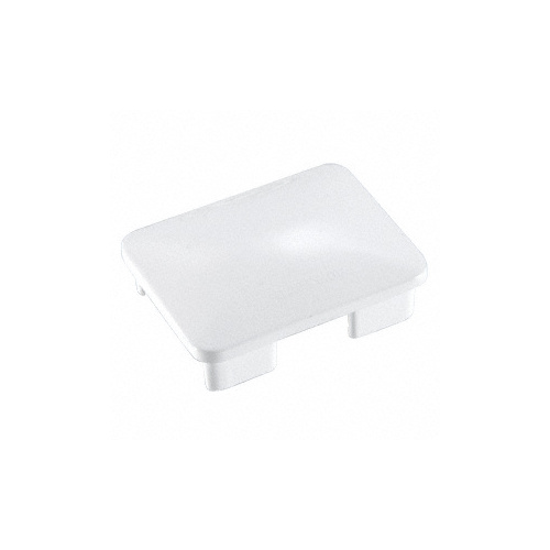 CRL PC1EWW Sky White Rectangular AWS Post Cap for 180 Degree Center or End Post