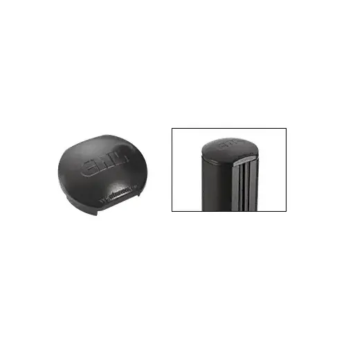 Matte Black Aluminum Windscreen System Round Post Cap for 180 Degree Center or End Posts