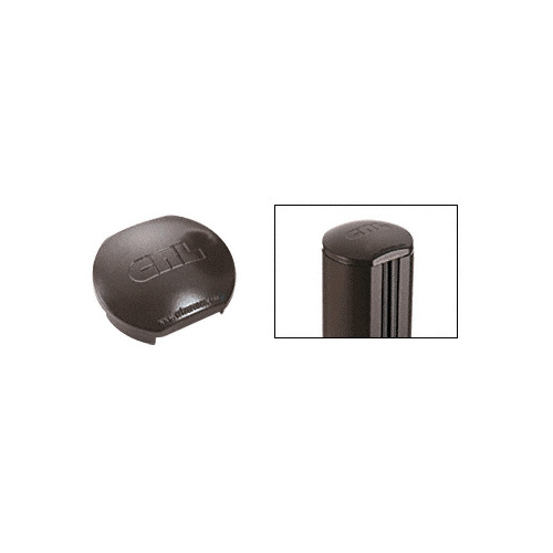 Matte Bronze Aluminum Windscreen System Round Post Cap for 180 Degree Center or End Posts