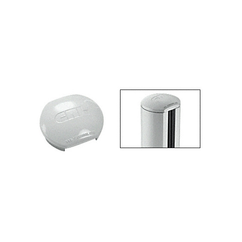 CRL PC1RS Metallic Silver Aluminum Windscreen System Round Post Cap for 180 Degree Center or End Posts