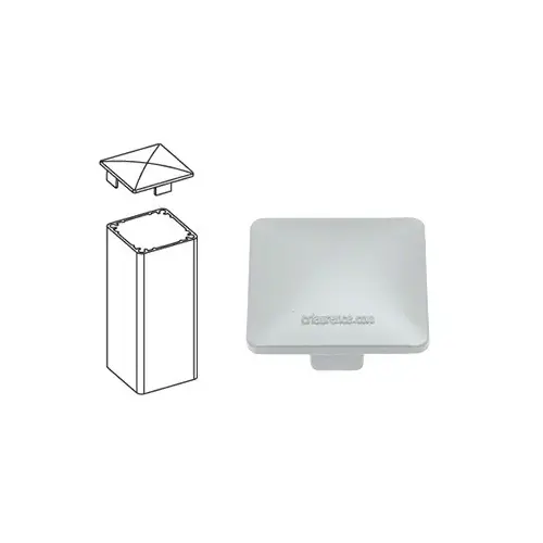 CRL PC2AGY Agate Gray 100 Series Low Profile Post Cap
