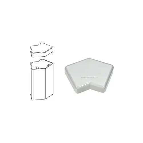 Metallic Silver 100 Series 135 Degree Post Cap