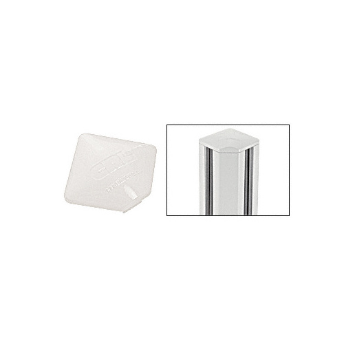 CRL PC9SW Sky White Square AWS Post Cap for 90 Degree Corner Post