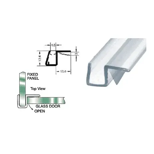 90 degree Strike Side Seal for 8 mm Glass - 36" Stock Length - pack of 50