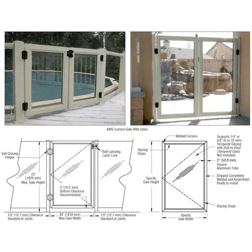 Beige Gray AWS Custom Gate System
