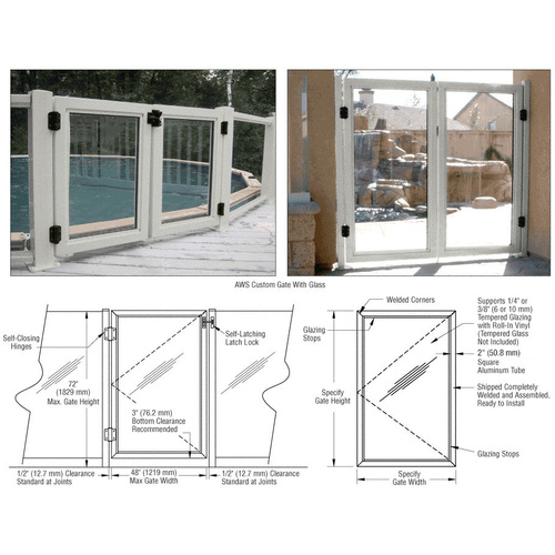 CRL PGAWS1S Silver Metallic AWS Custom Gate System