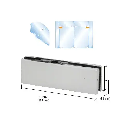 Satin Anodized European Top Door Patch Fitting with INT303 Insert