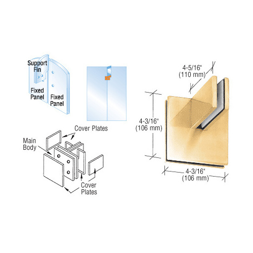 Brass Patch Connector with Support Fin Bracket