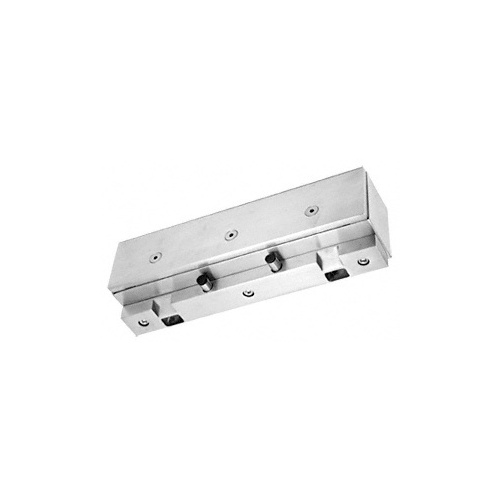 Brushed Stainless Double Door Glass Transom Mount PK Series Stop/Strike - 1/2"