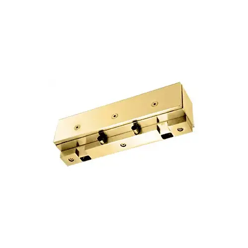 Polished Brass Double Door Glass Transom Mount PK Series Stop/Strike - 1/2"