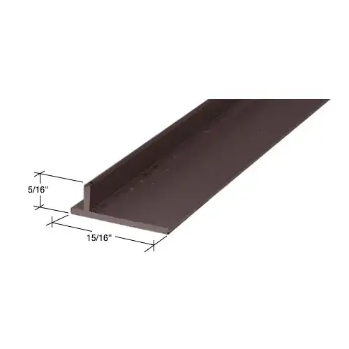 Bronze Sliding Screen Door Rail -  60" Stock Length