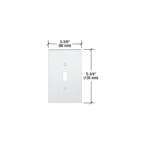 Clear Single Toggle Switch Acrylic Mirror Plate