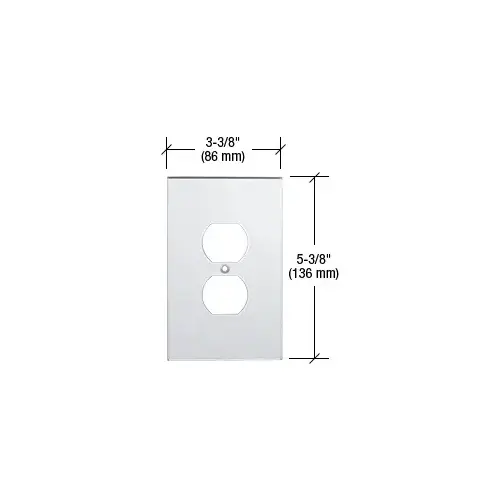 CRL PMP103 Clear Single Duplex Plug Acrylic Mirror Plate