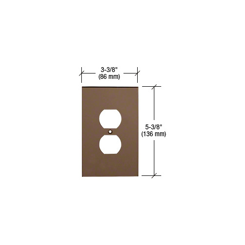 CRL PMP103BRZ Bronze Single Duplex Plug Acrylic Mirror Plate