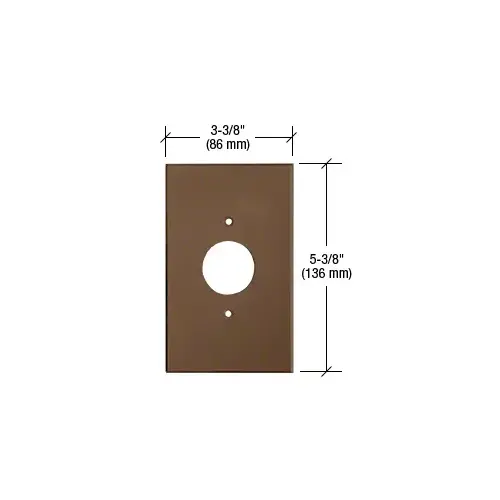 Bronze Single 1-3/8" Hole Acrylic Mirror Plate